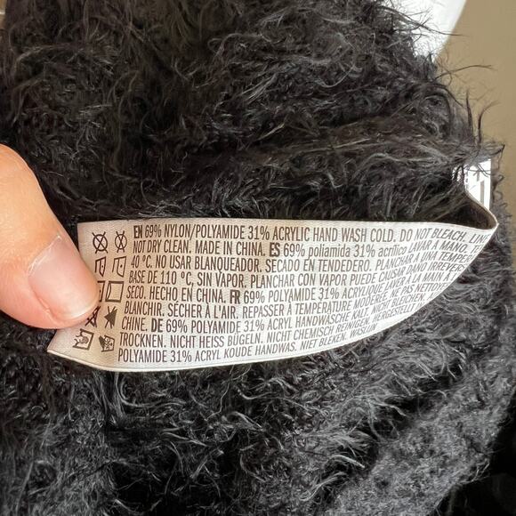 Black Fuzzy Tank Top, Goth Whimsigoth Grunge Indie Sleaze Small - Picture 4 of 6